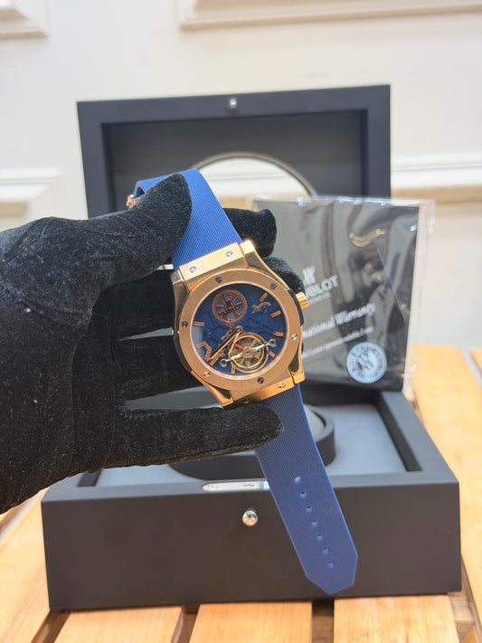 HUBL0T CLASSIC FUSI0N SKELETON WATCH
