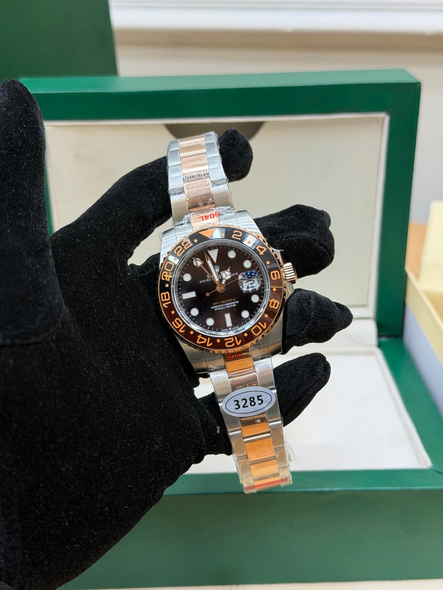 QS FACTORY 41 MM GMT ROOTBEER