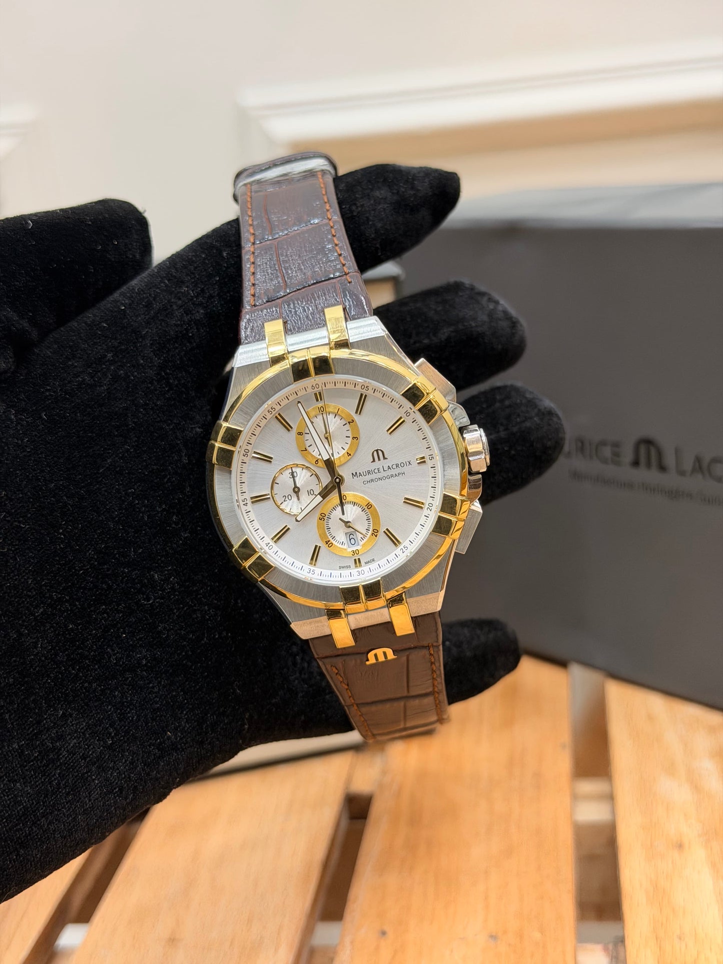 Maurice Lacroix Men’s Quartz Swiss MadeDial 44mm Watch AI1018-SS001-530-6