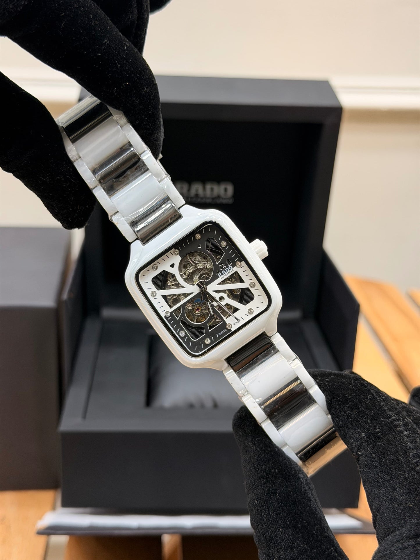 RAD0 TRUE CERAMIC SQUARE WATCH