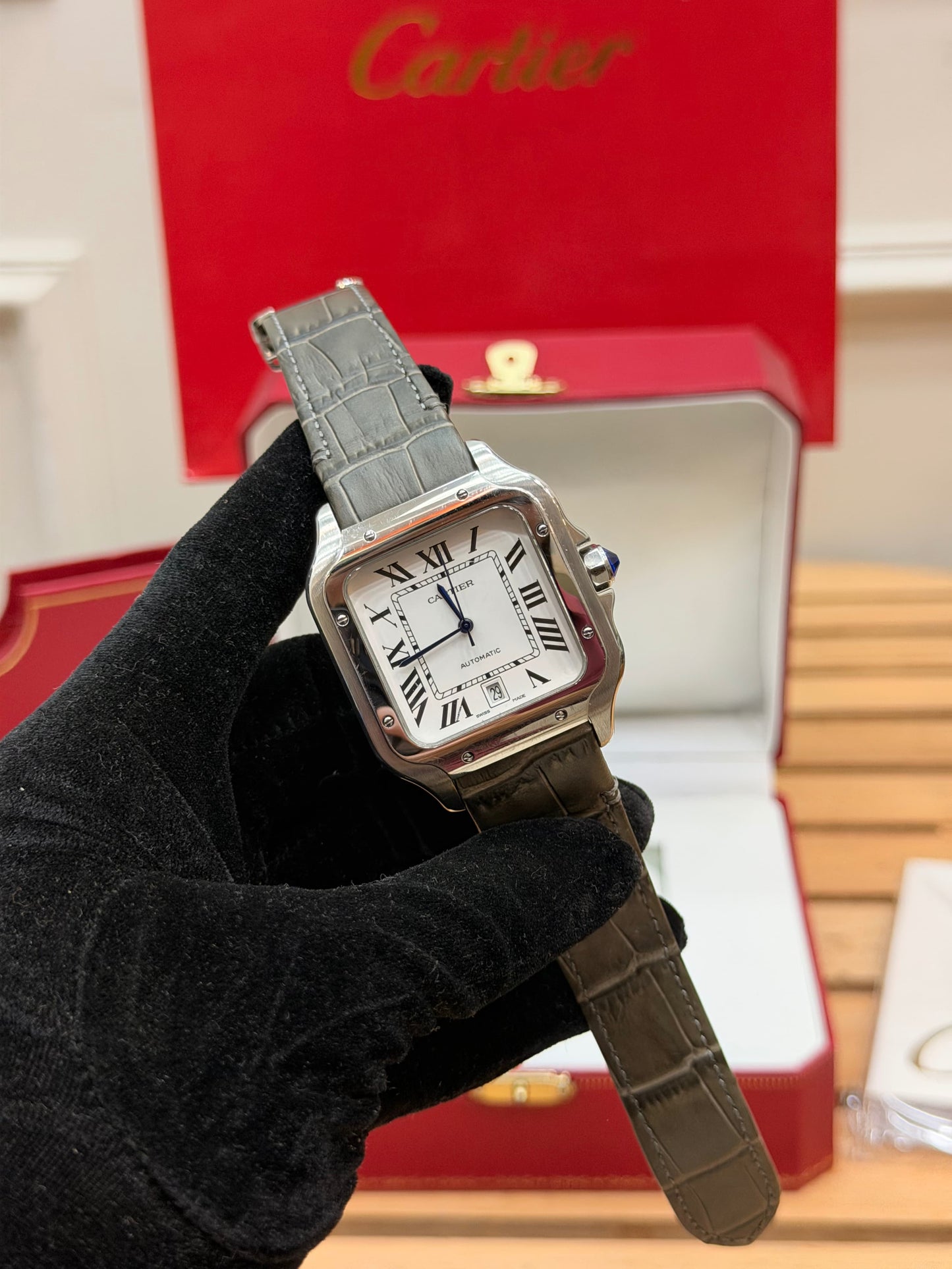 Dumont Santos Superslim Strap Watch