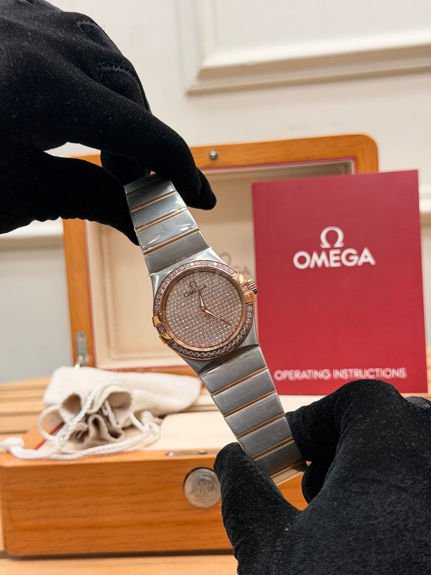 0MEGA CONSTELLATION ICED OUT WATCH