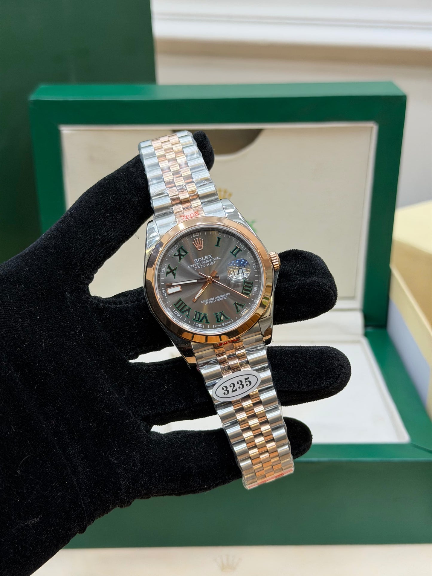 QS FACTORY 41 MM WIMBLEDON DATEJUST
