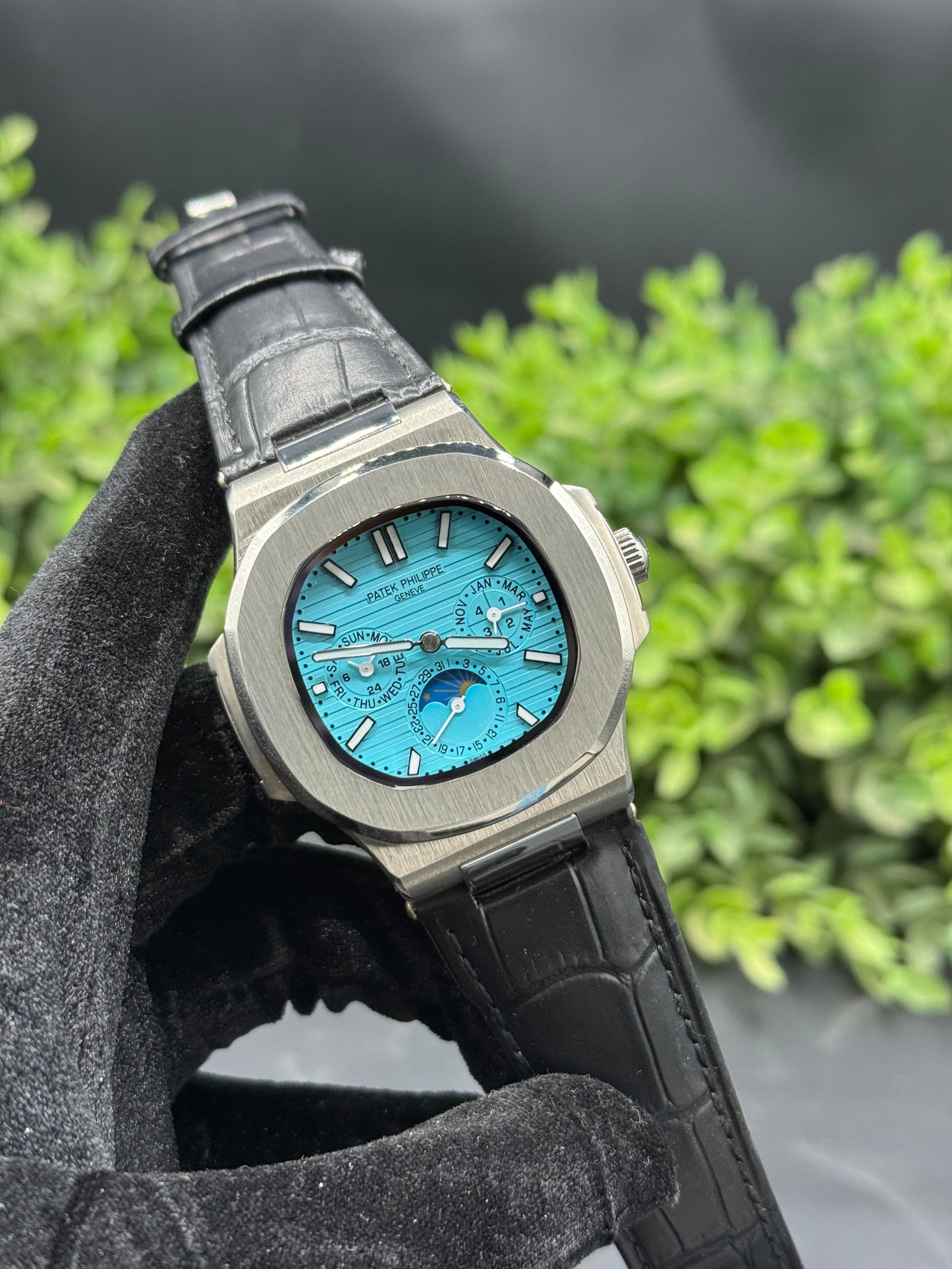 Patek Moonface Chronograph Watch