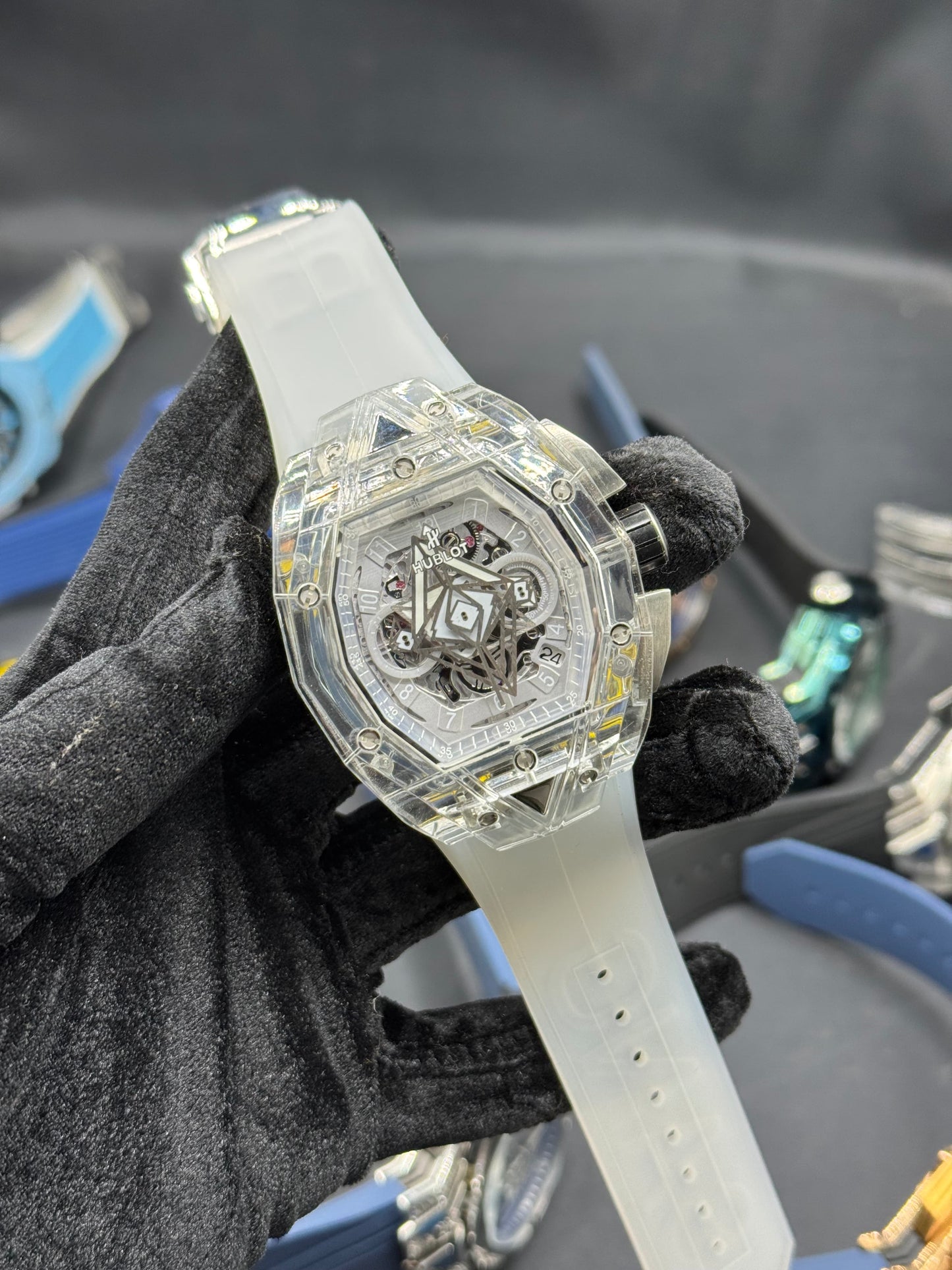 Hublot Sang Blue Crystal Edition
