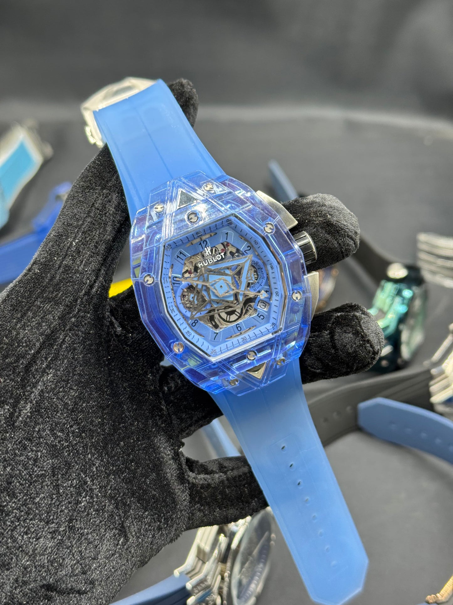 Hublot Sang Blue Crystal Edition